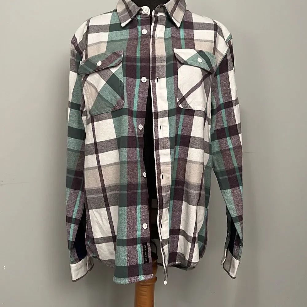 Free Assembly Men's Multicolor Long Sleeve Button-up Shirt